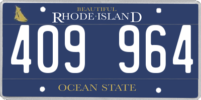 RI license plate 409964
