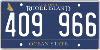RI license plate 409966