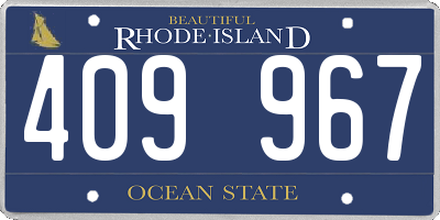 RI license plate 409967