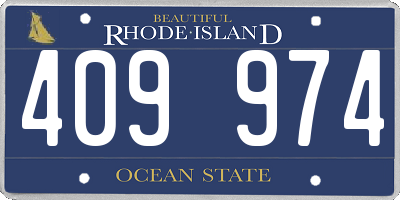 RI license plate 409974