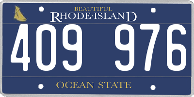RI license plate 409976