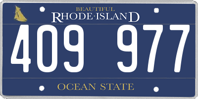 RI license plate 409977