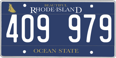 RI license plate 409979