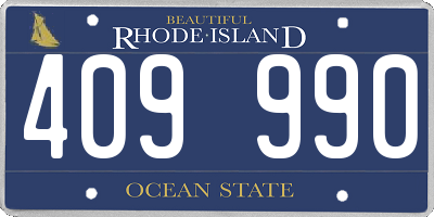 RI license plate 409990