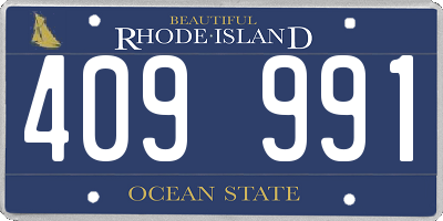 RI license plate 409991