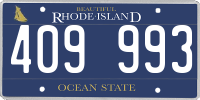 RI license plate 409993