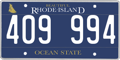 RI license plate 409994
