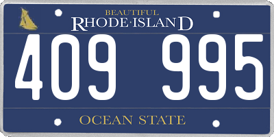 RI license plate 409995