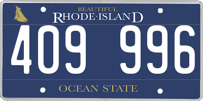 RI license plate 409996