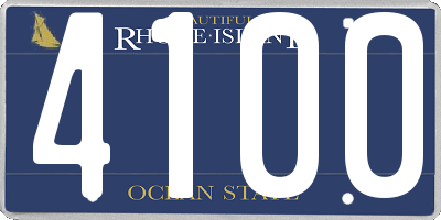 RI license plate 4100