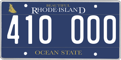 RI license plate 410000