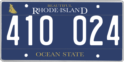 RI license plate 410024