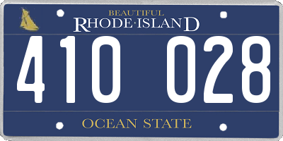 RI license plate 410028