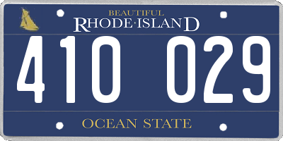 RI license plate 410029