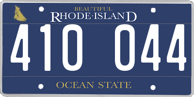 RI license plate 410044