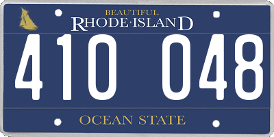 RI license plate 410048