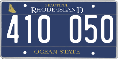 RI license plate 410050