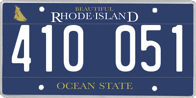 RI license plate 410051