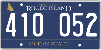 RI license plate 410052