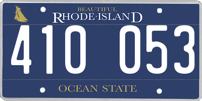 RI license plate 410053