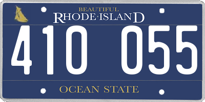 RI license plate 410055