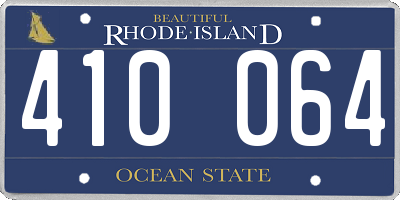 RI license plate 410064
