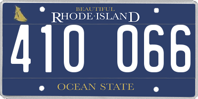RI license plate 410066