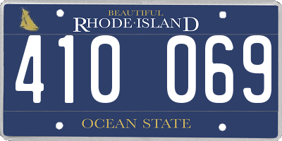 RI license plate 410069