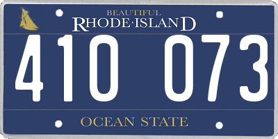 RI license plate 410073
