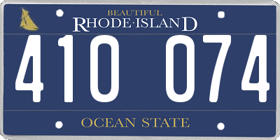 RI license plate 410074