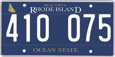 RI license plate 410075