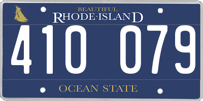 RI license plate 410079