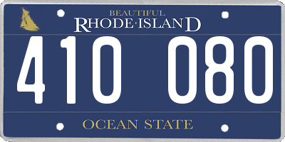 RI license plate 410080