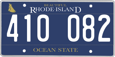 RI license plate 410082