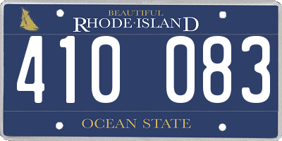 RI license plate 410083