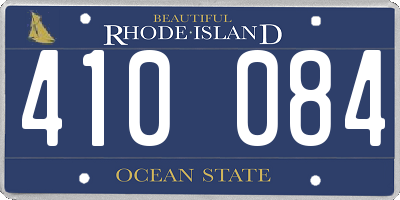 RI license plate 410084