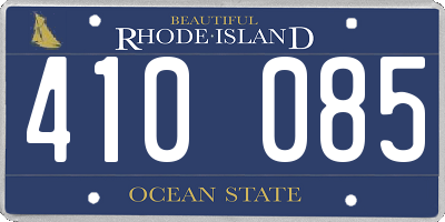 RI license plate 410085