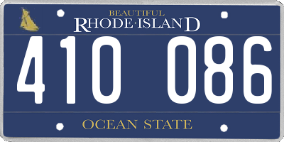 RI license plate 410086