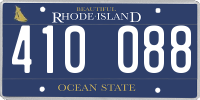 RI license plate 410088