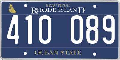 RI license plate 410089