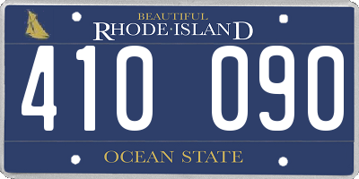 RI license plate 410090