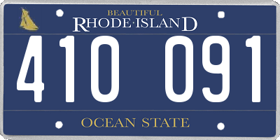 RI license plate 410091