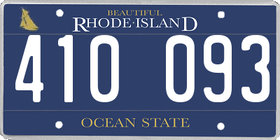 RI license plate 410093