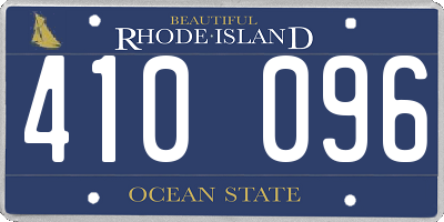 RI license plate 410096