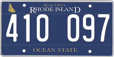 RI license plate 410097