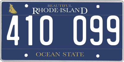RI license plate 410099