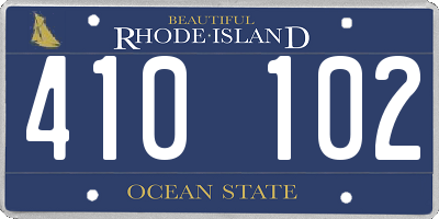 RI license plate 410102