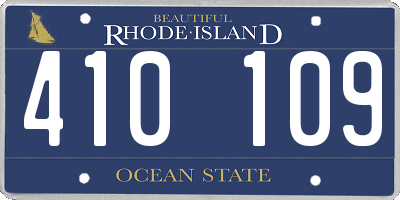 RI license plate 410109