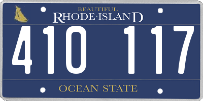 RI license plate 410117