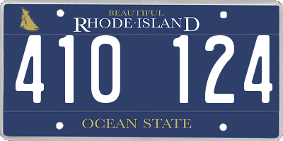 RI license plate 410124